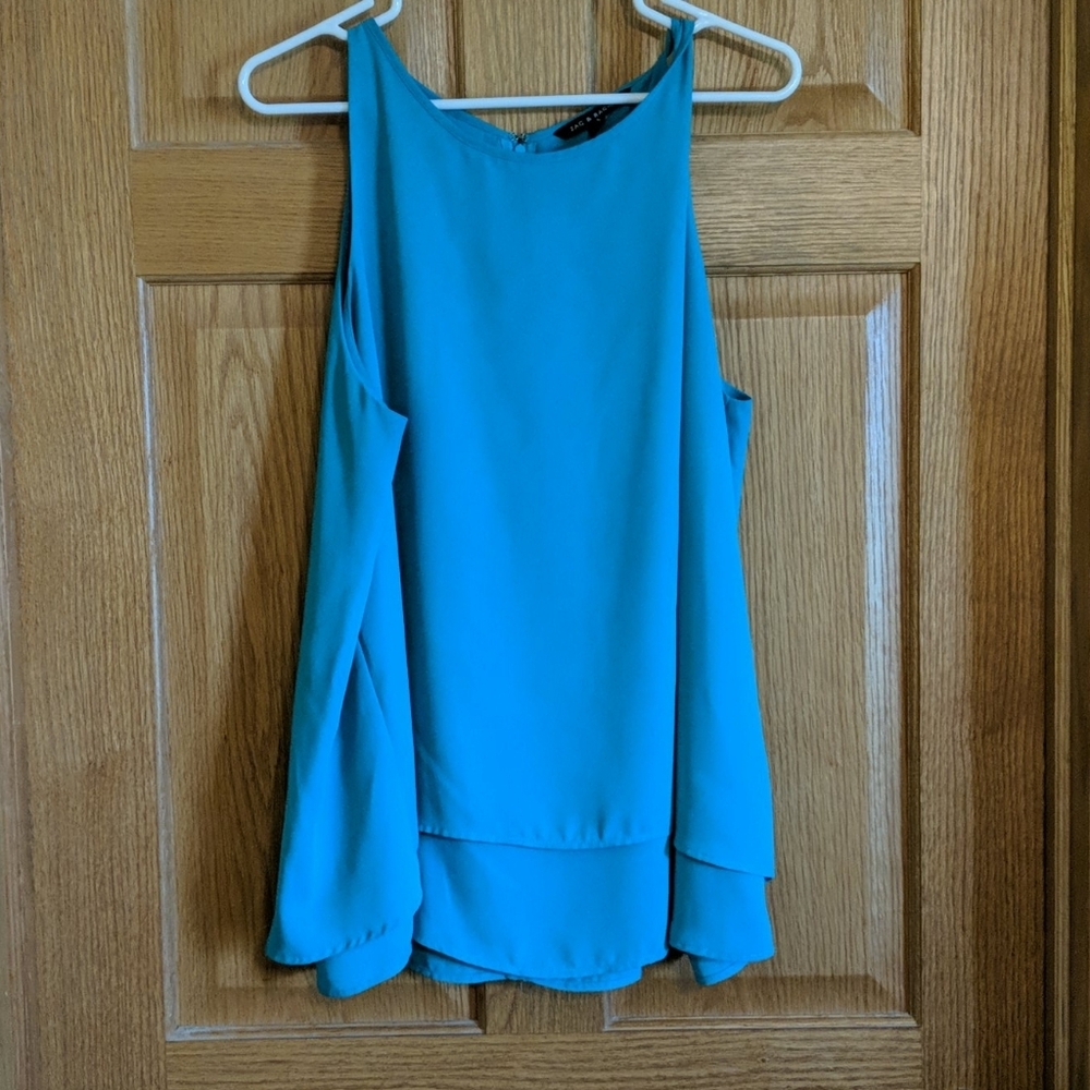 Zac & Rachel Double Layered Teal Tank